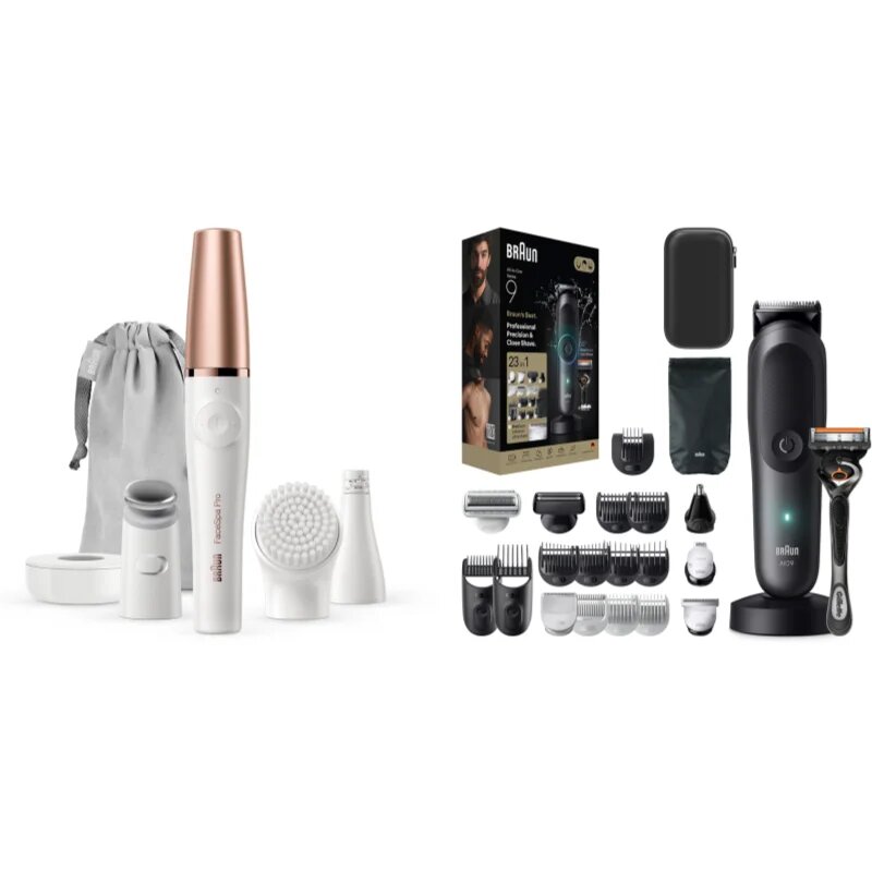 Braun FaceSpa Pro SE911 & All-in-One Series 9 sada na pleť vlasy a vousy