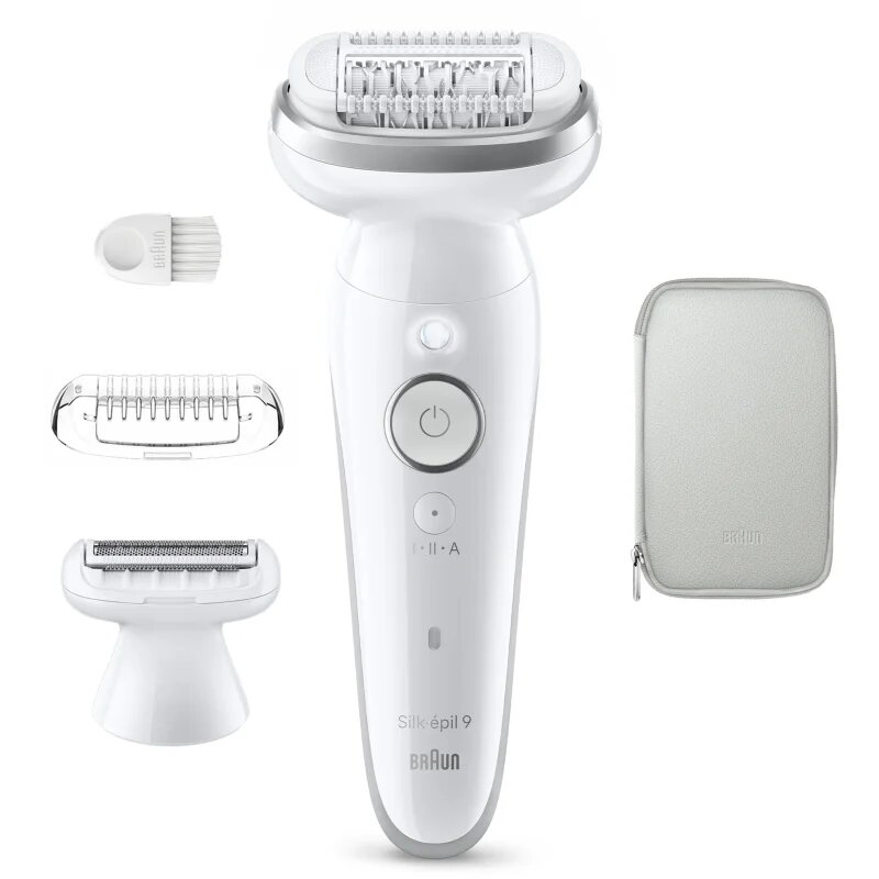 Braun Silk-épil 9 9-030 epilátor s plně flexibilní hlavou pro mokré i suché holení 1 ks