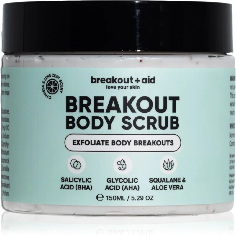 breakout + aid Body Scrub tělový peeling proti akné 150 ml