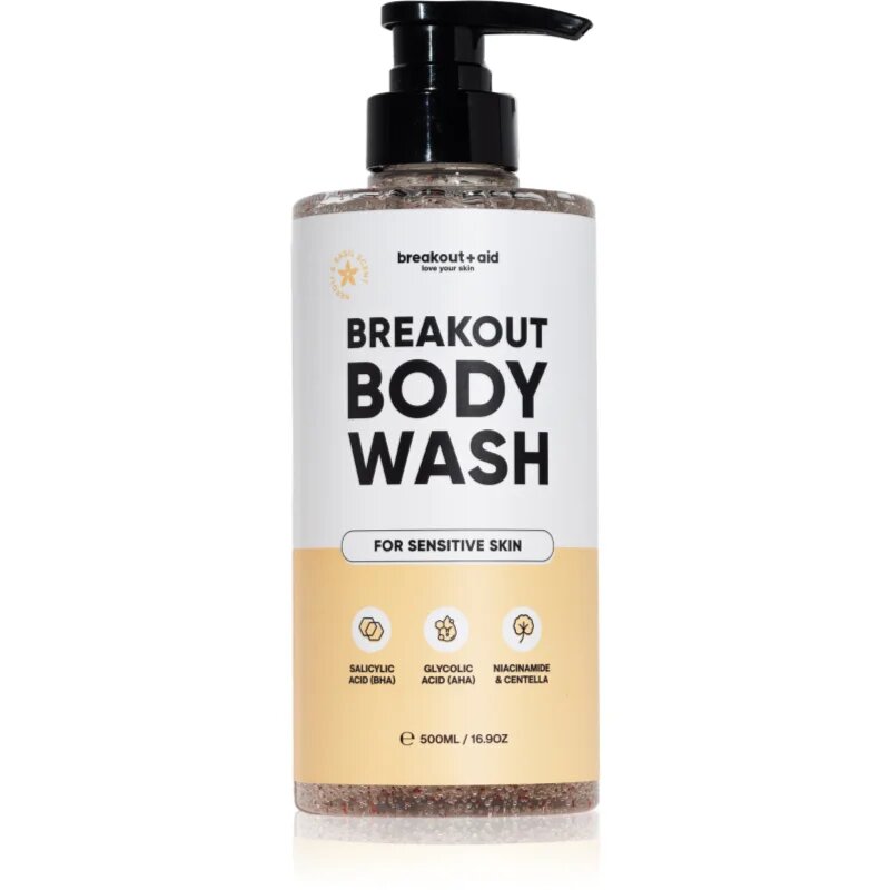 breakout + aid Body Wash sprchový gel proti akné s AHA a BHA kyselinami 500 ml