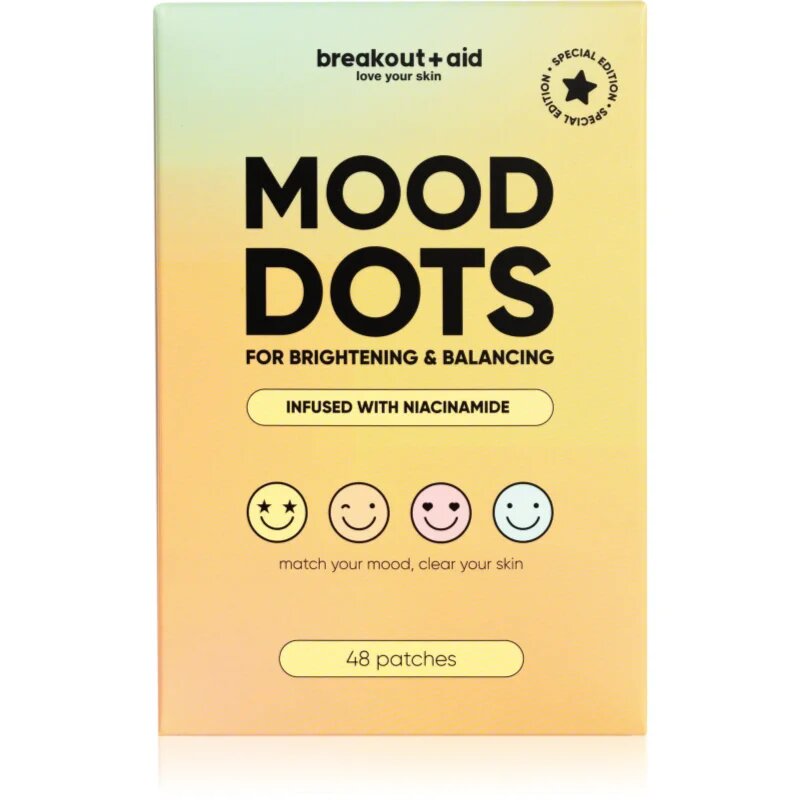 breakout + aid MOOD DOTS náplasti na problematickou pleť s niacinamidem 48 ks