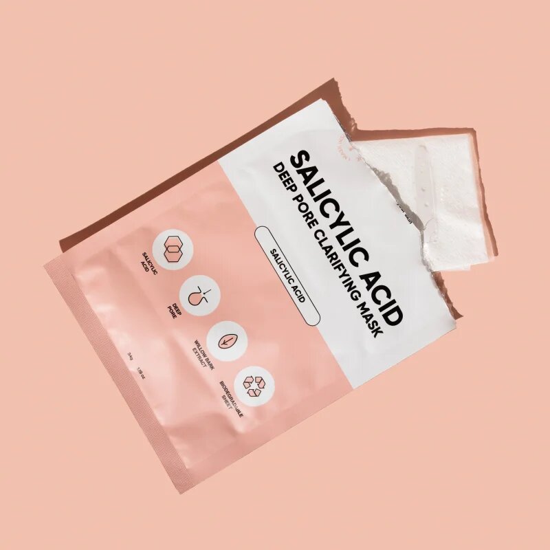 breakout + aid Salicylic Acid Deep Pore Clarifying Mask plátýnková maska s kyselinou salicylovou 34 g