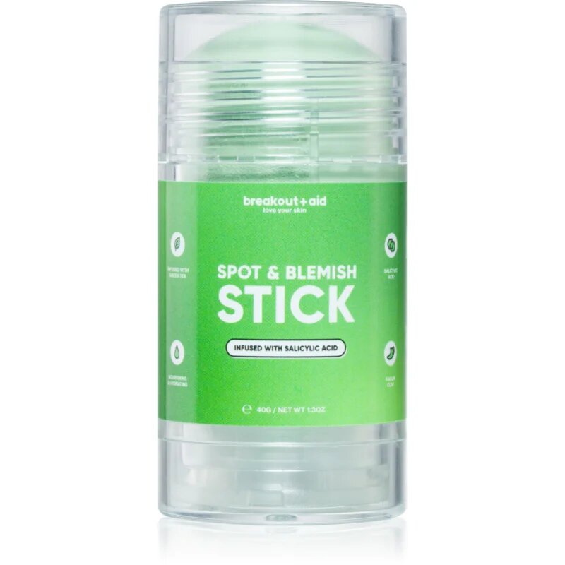 breakout + aid Spot & Blemish Stick kaolínová pleťová maska pro problematickou pleť 40 g