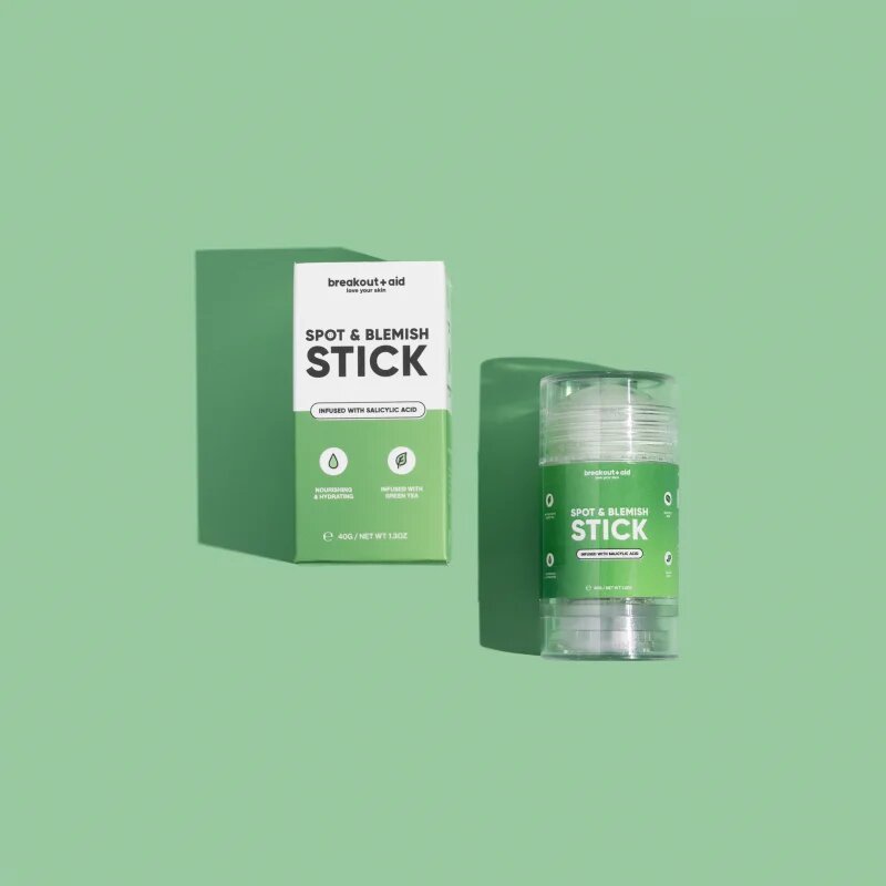 breakout + aid Spot & Blemish Stick kaolínová pleťová maska pro problematickou pleť 40 g