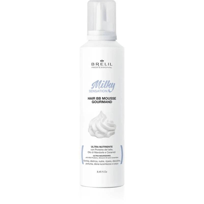 Brelil Professional Milky Sensation Hair BB Mousse hydratační pěna pro nepoddajné a krepatějící se vlasy 250 ml