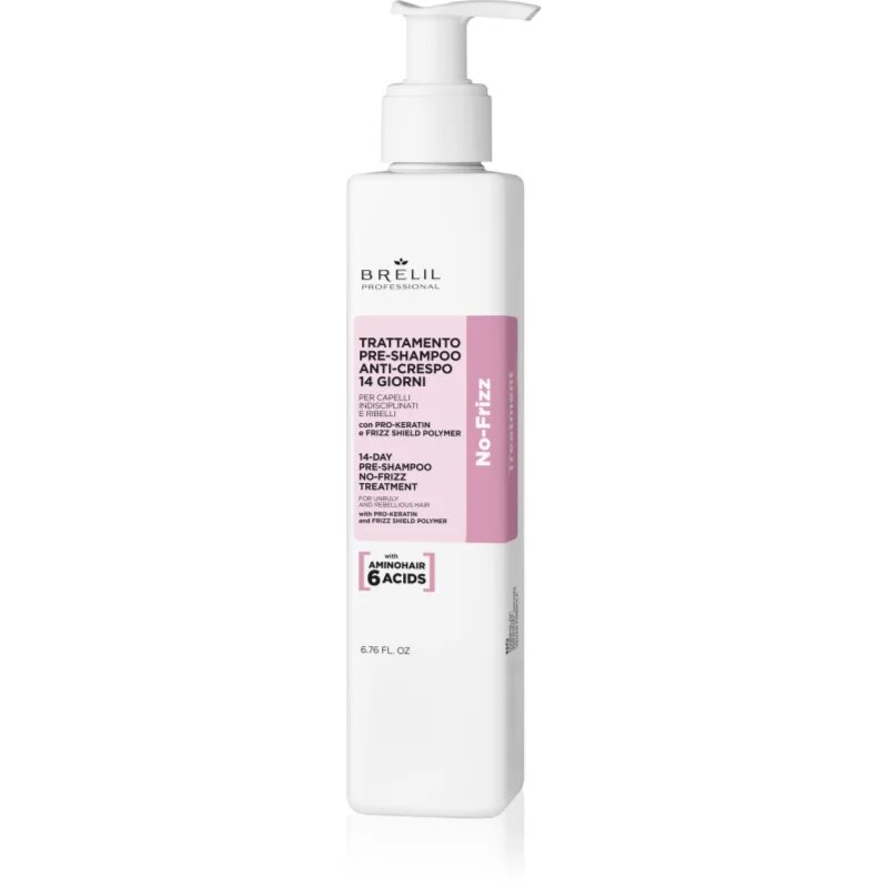 Brelil Professional No Frizz 14 Days No Frizz Treatment předšamponová péče pro nepoddajné a krepatějící se vlasy 200 ml