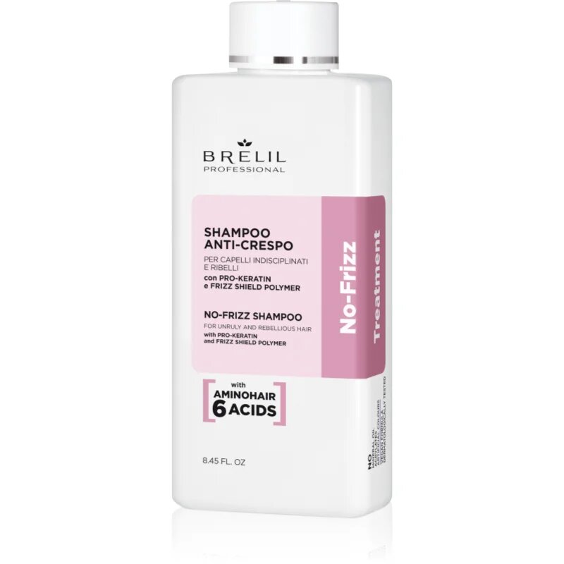 Brelil Professional No Frizz šampon pro nepoddajné a krepatějící se vlasy 250 ml