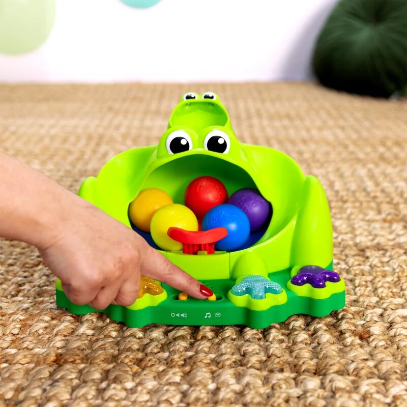 Bright Starts Poppin' Ball Frog aktivity hračka s melodií 6 m+ 1 ks