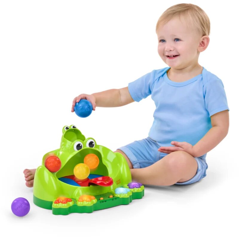 Bright Starts Poppin' Ball Frog aktivity hračka s melodií 6 m+ 1 ks