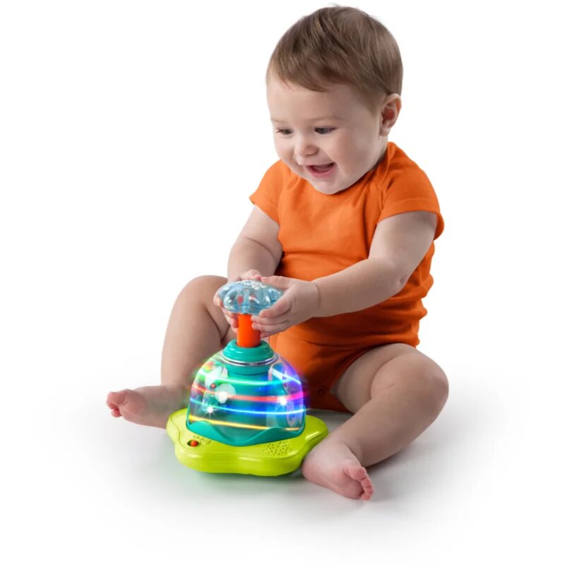 Bright Starts Press & Glow Spinner aktivity hračka s melodií 6 m+ 1 ks