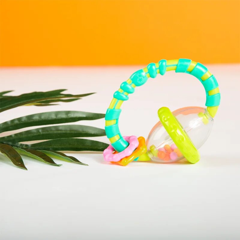 Bright Starts Teether & Rattle chrastítko s kousátkem I. 3m+ 1 ks