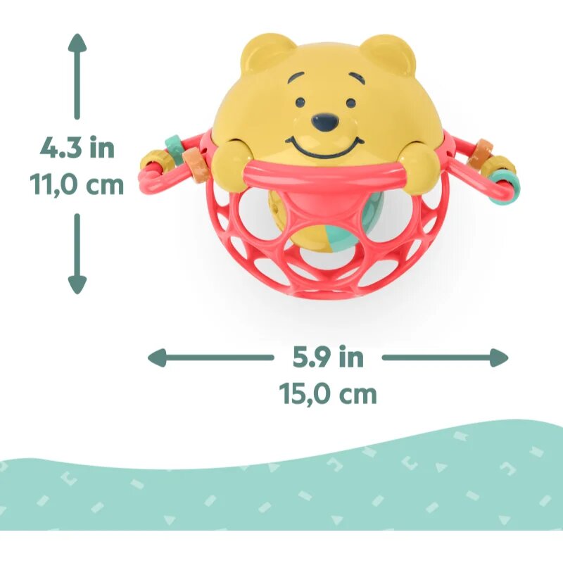 Bright Starts Winnie the Pooh Jingle & Shake Oball chrastítko 0m+ 1 ks