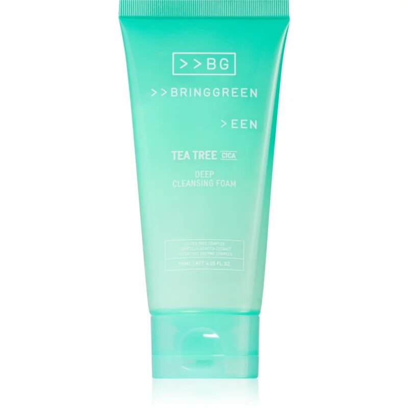 BRINGGREEN Tea Tree Cica Deep Cleansing Foam hloubkově čisticí pěna se zklidňujícím účinkem 120 ml