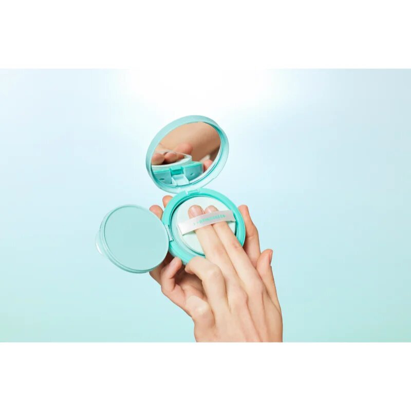 BRINGGREEN Tea Tree Cica Tone Up Sun Cushion lehký ochranný fluid s aplikátorem SPF 50+ 15 g