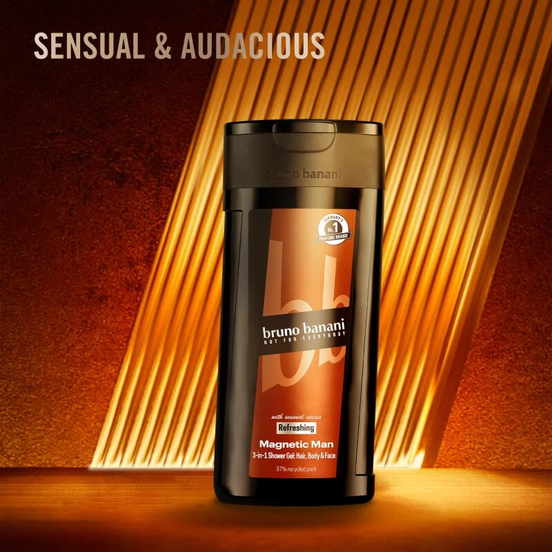Bruno Banani Magnetic Man parfémovaný sprchový gel 3 v 1 pro muže 250 ml