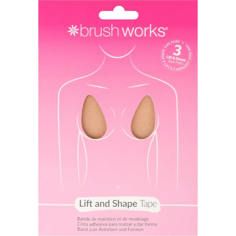 Brushworks Assorted Complexion lepicí páska na prsa 3 ks
