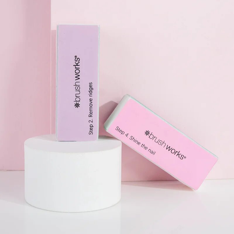 Brushworks Pastel Buffing Blocks čtyřstranný lešticí blok na nehty