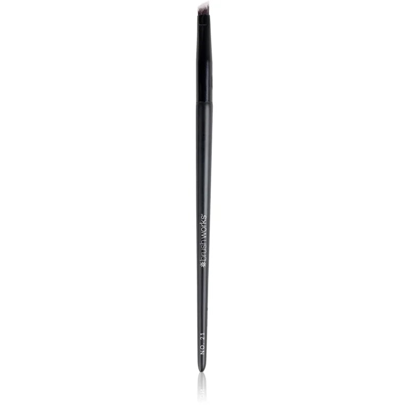 Brushworks Precise Brow zkosený štětec na obočí typ NO. 21 1 ks