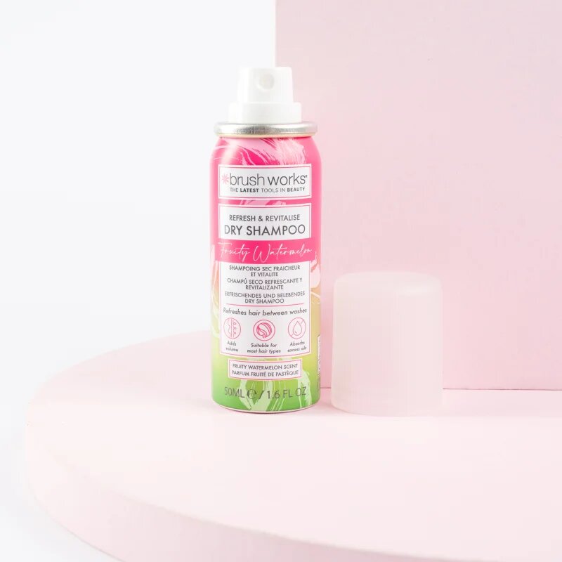 Brushworks Refresh & Revitalise Watermelon Dry Shampoo suchý šampon 50 ml
