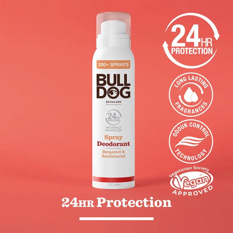 Bulldog Bergamot &Sandalwood Spray Deodorant deodorant ve spreji bez obsahu hliníku 125 ml