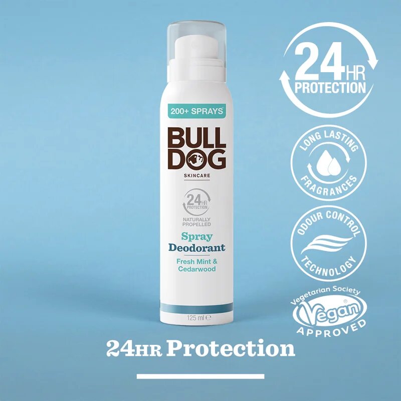 Bulldog Fresh Mint&Cedarwood Spray Deodorant deodorant ve spreji bez obsahu hliníku 125 ml