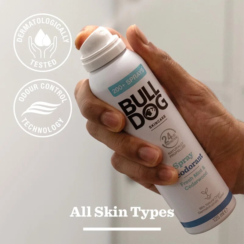 Bulldog Fresh Mint&Cedarwood Spray Deodorant deodorant ve spreji bez obsahu hliníku 125 ml