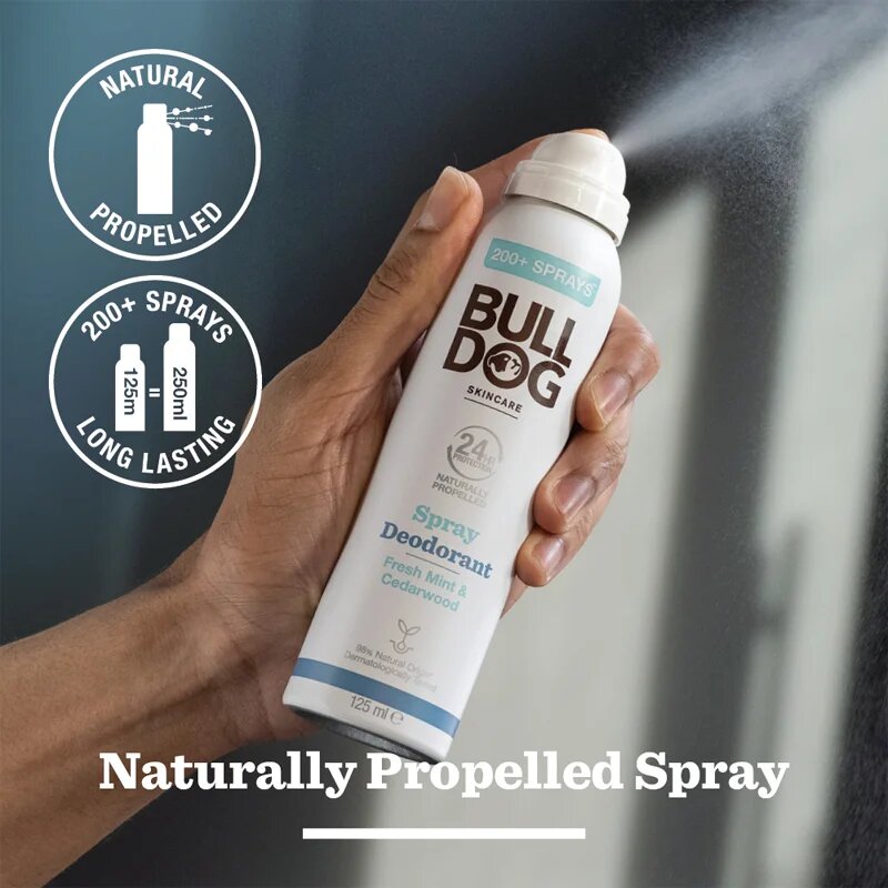 Bulldog Fresh Mint&Cedarwood Spray Deodorant deodorant ve spreji bez obsahu hliníku 125 ml