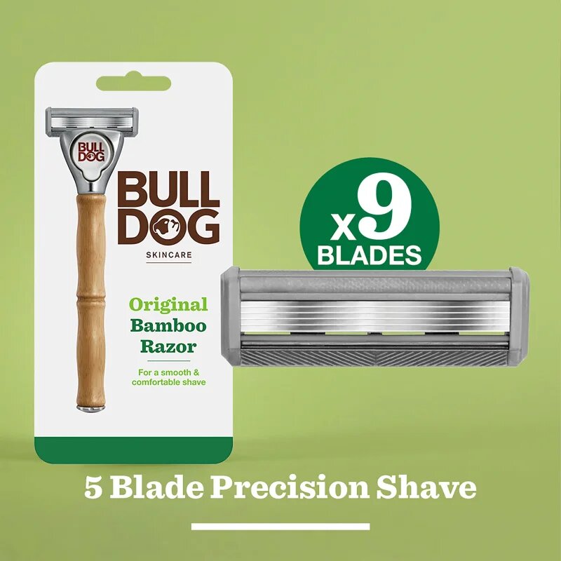 Bulldog Original Bamboo Razor holicí strojek + náhradní břity 9 ks