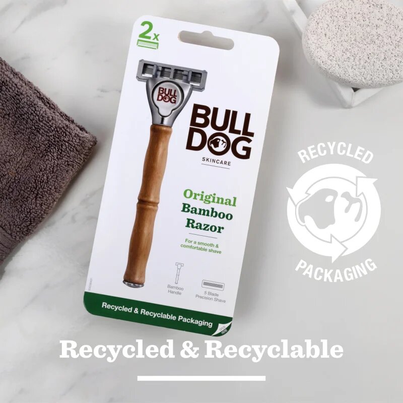 Bulldog Original Bamboo Razor holicí strojek + náhradní břity 9 ks