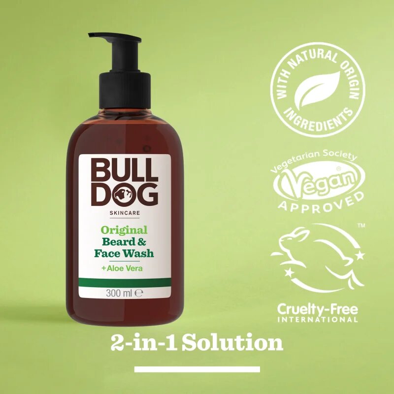 Bulldog Original Beard & Face Wash čisticí gel pro muže 2 v 1 300 ml