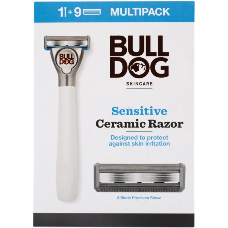 Bulldog Sensitive Ceramic Razor holicí strojek + náhradní břity 9 ks