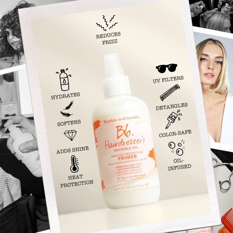 Bumble and bumble Hairdresser's Invisible Oil Heat/UV Protective Primer přípravný sprej pro dokonalý vzhled vlasů 250 ml