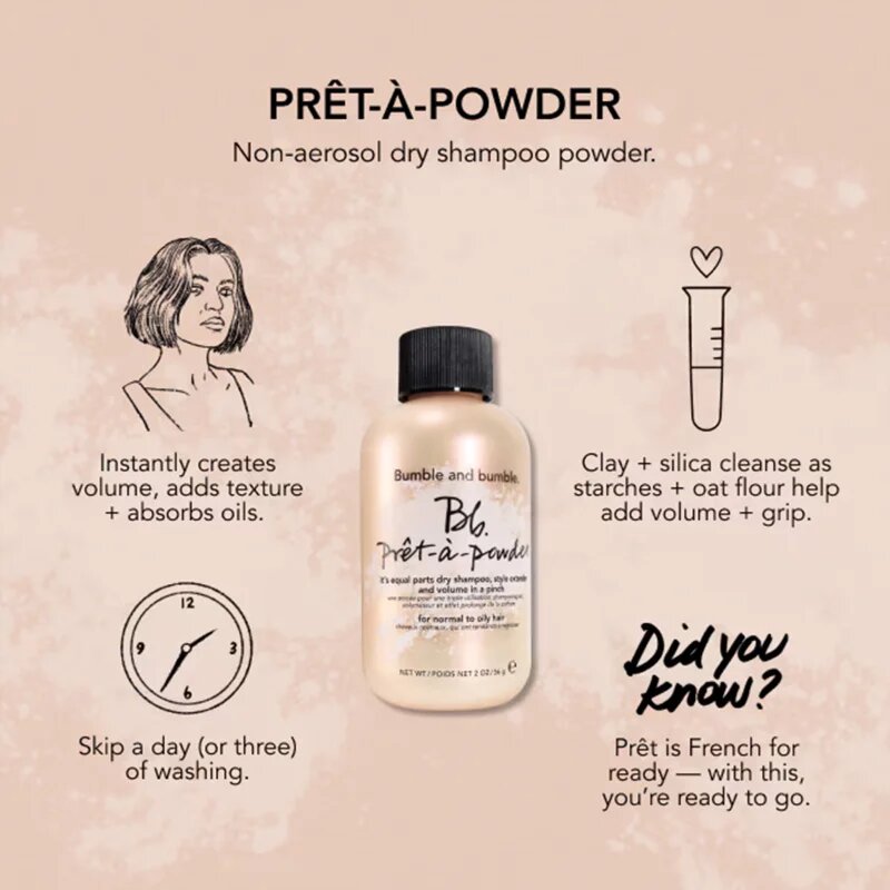 Bumble and bumble Pret-À-Powder It’s Equal Parts Dry Shampoo suchý šampon pro objem vlasů 14 g