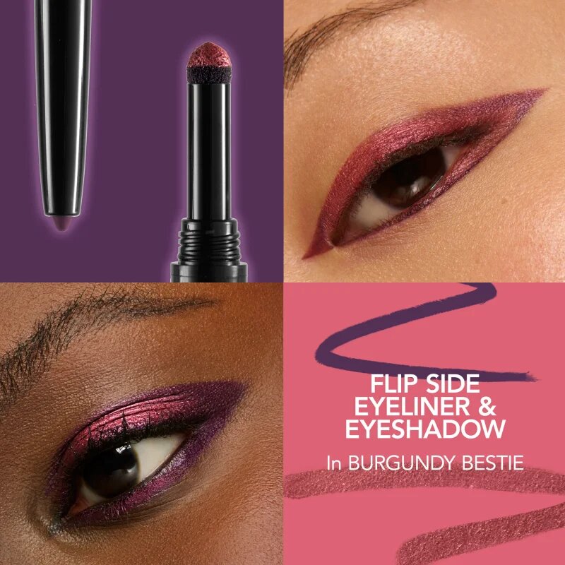 Buxom FLIP SIDE DUAL-ENDED EYELINER & SHADOW krémové oční stíny a linky v tužce odstín Burgundy Bestie 0.78 g