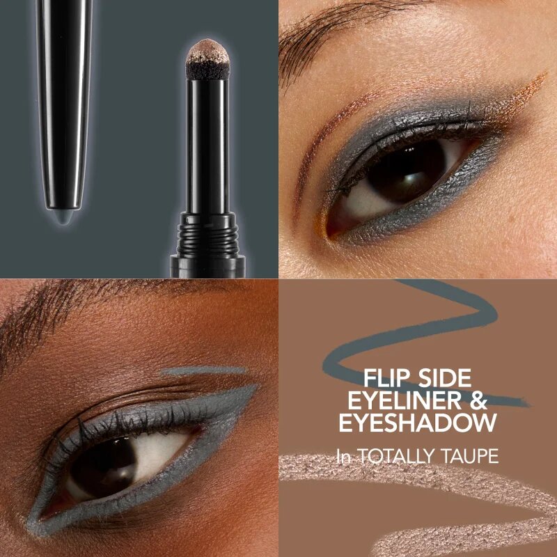 Buxom FLIP SIDE DUAL-ENDED EYELINER & SHADOW krémové oční stíny a linky v tužce odstín Totally Taupe 0.78 g