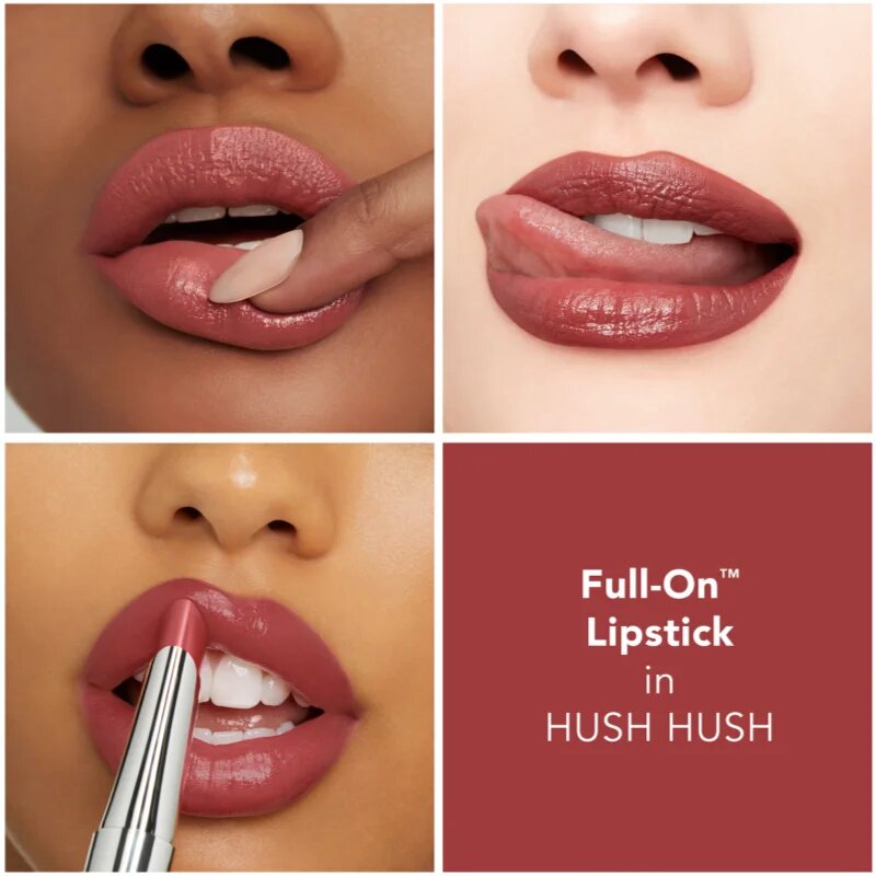 Buxom FULL-ON™ PLUMPING SATIN LIPSTICK krémová rtěnka se zvětšujícím efektem odstín Hush Hush 25 ml