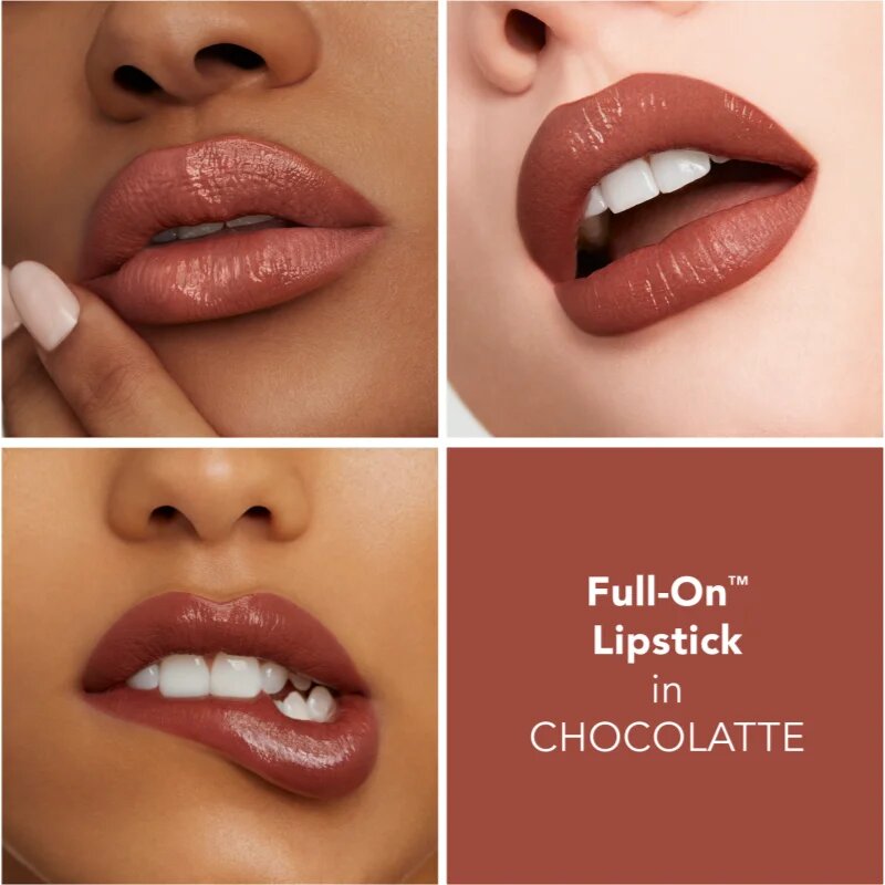 Buxom FULL-ON™ SATIN LIPSTICK krémová rtěnka se zvětšujícím efektem odstín Chocolatte 25 ml