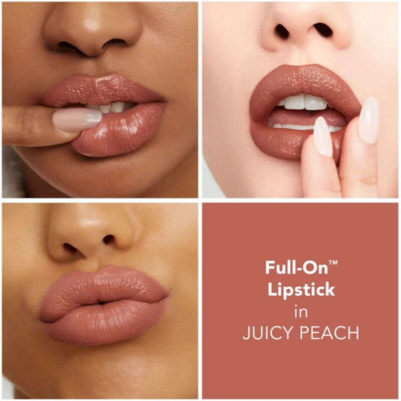 Buxom FULL-ON™ SATIN LIPSTICK krémová rtěnka se zvětšujícím efektem odstín Juicy Peach 25 ml