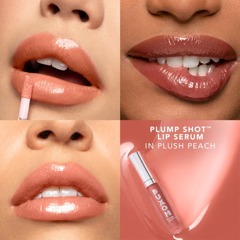 Buxom PLUMP SHOT™ COLLAGEN PEPTIDES ADVANCED PLUMPING LIP SERUM lesk na rty pro větší objem odstín SHEER TINTS - Plush Peach 4 ml