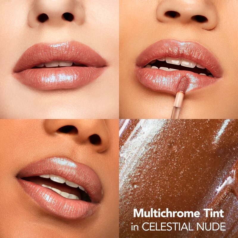 Buxom PLUMP SHOT™ COLLAGEN PEPTIDES ADVANCED PLUMPING MULTICHROME LIP SERUM třpytivý lesk na rty se zvětšujícím efektem odstín Celestial Nude 4 ml