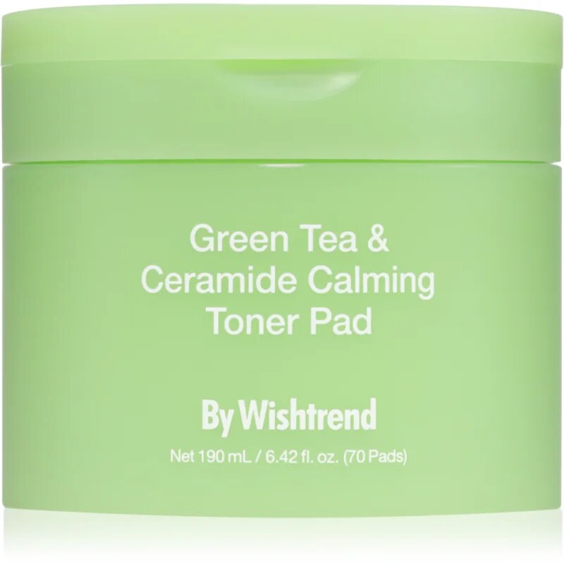 By Wishtrend Green Tea & Ceramide Calming Toner Pad tonizační polštářky se zklidňujícím účinkem 70 ks