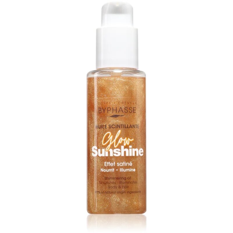 BYPHASSE Glow Sunshine třpytivý olej na tělo a vlasy 100 ml