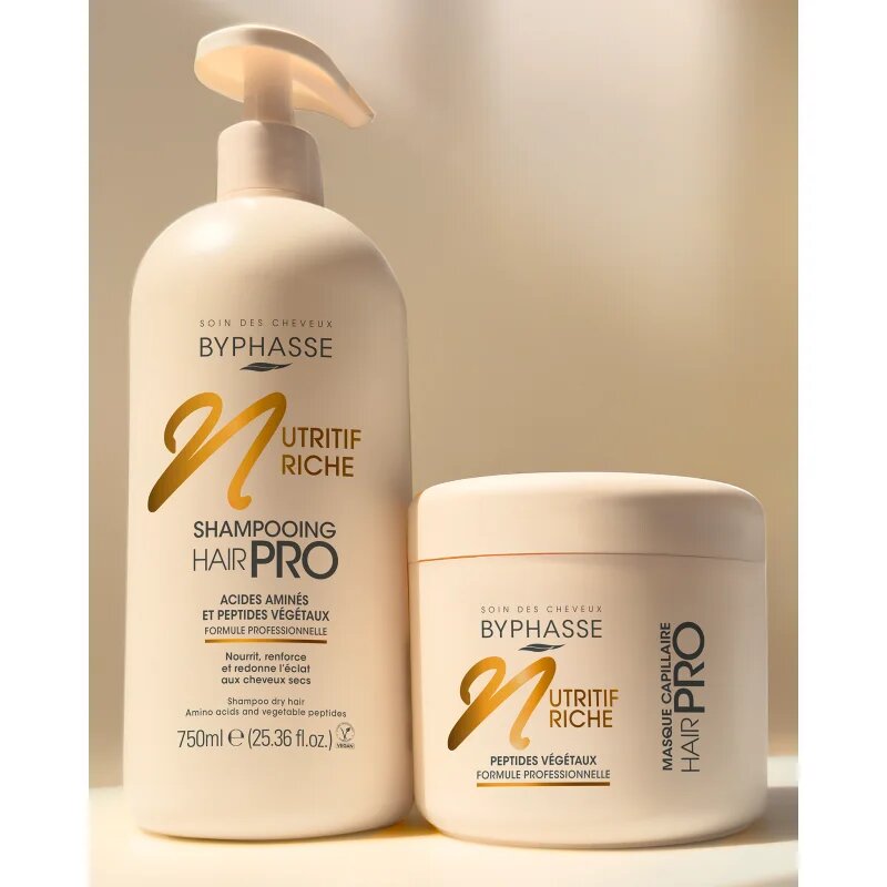 BYPHASSE Hair Pro vyživující šampon pro suché vlasy 750 ml