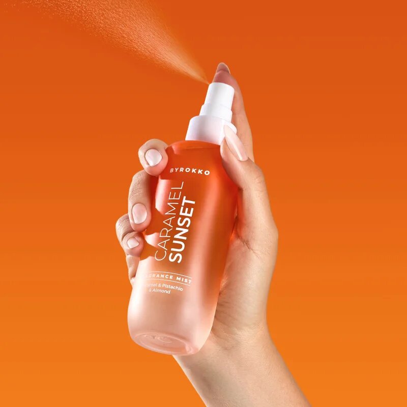 ByRokko Caramel Sunset parfémovaný tělový sprej pro ženy 150 ml