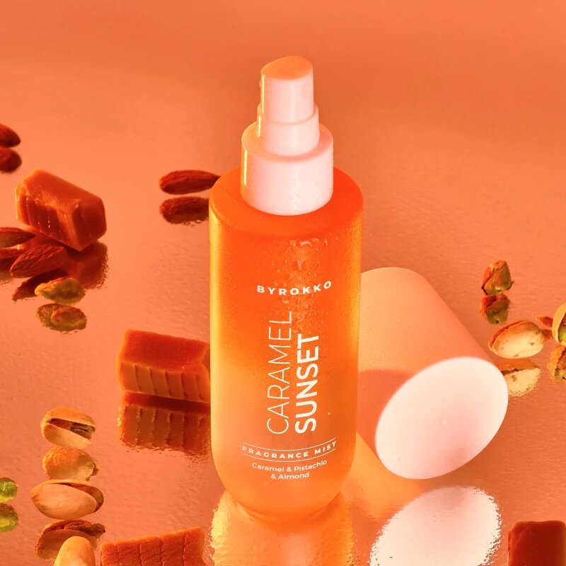 ByRokko Caramel Sunset parfémovaný tělový sprej pro ženy 150 ml
