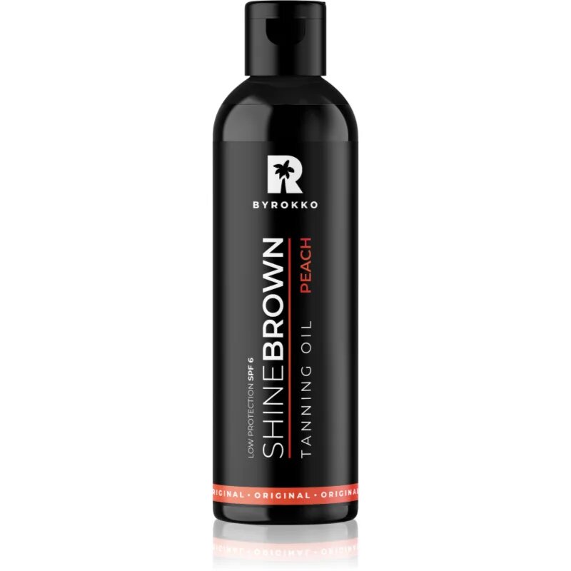 ByRokko Shine Brown Peach ochranný olej pro podporu opálení SPF 6 150 ml