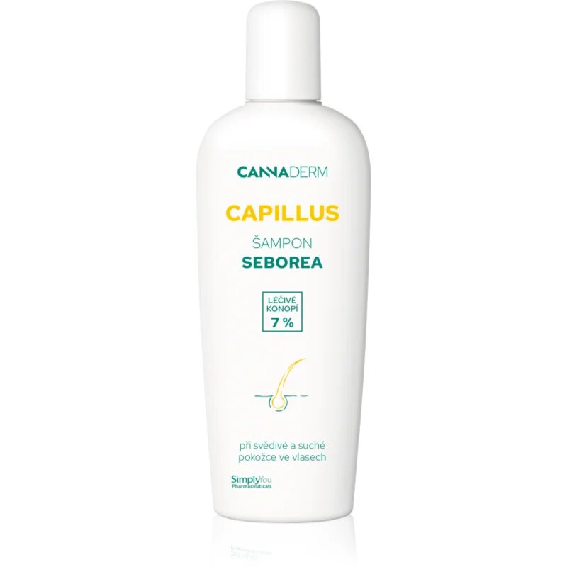 Cannaderm Capillus Seborea šampon bylinný šampon pro podrážděnou pokožku hlavy 150 ml