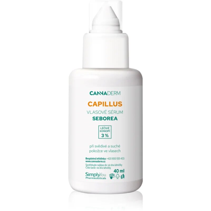 Cannaderm Capillus Seborea Sérum na vlasy aktivní sérum pro suchou a svědící pokožku hlavy 40 ml