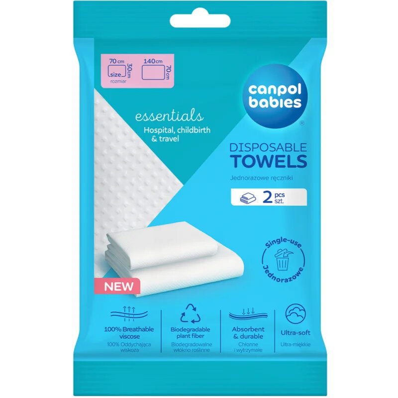 Canpol babies Disposable Towels jednorázové ručníky 2 ks