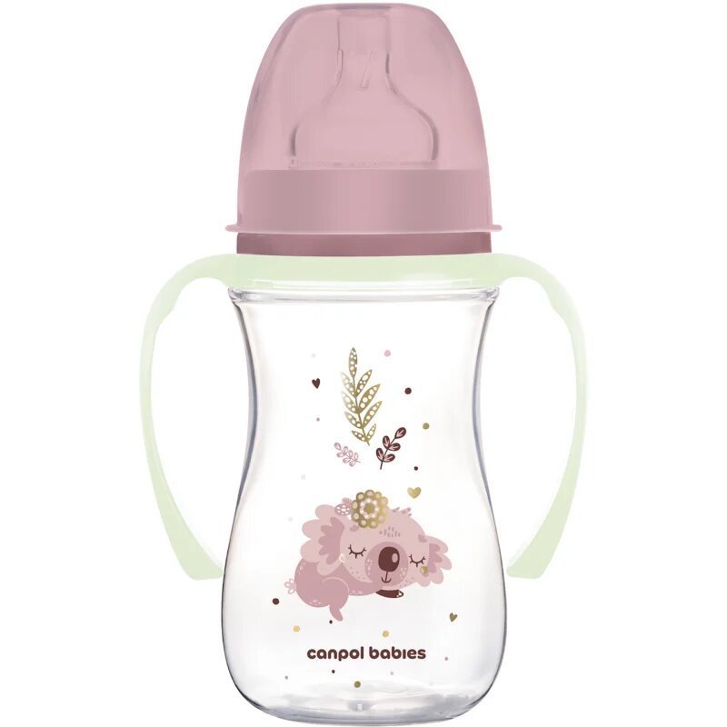 Canpol babies EasyStart Sleepy Koala 240 ml kojenecká láhev 3 m+ Pink 1 ks